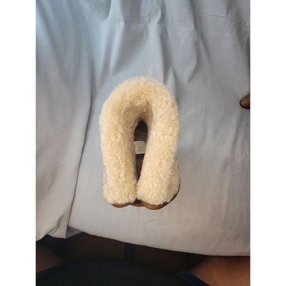 UGG Australia Lynnea Sheepskin Lined Brown Leather Clog Boots Size 6 - Picture 7 of 12